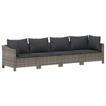 Salon de jardin meuble d'extérieur ensemble de mobilier 8 pièces avec coussins gris résine tressée 02_0017600