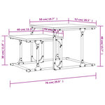 vidaXL Table basse gigogne 2 Pièces sonoma gris bois d'ingénierie