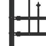 vidaXL Clôture de jardin avec sommet de lance Noir 222 cm