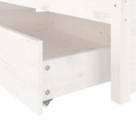 vidaXL Cadre de lit sans matelas avec tiroirs blanc