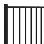 vidaXL Tête de lit métal noir 193 cm