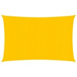 vidaXL Voile d'ombrage 160 g/m² rectangulaire jaune 2x3 m PEHD