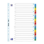 Intercalaire alphabétique a4 elba carton 20 onglets multicolores - 1 jeu - oxford