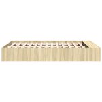 vidaXL Cadre de lit chêne sonoma 135x190 cm bois d'ingénierie