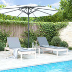 vidaXL Chaises longues lot de 2 blanc 199 5x60x74cm bois massif de pin
