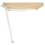 vidaXL Auvent manuel rétractable sur pied 600x300 cm Jaune/Blanc