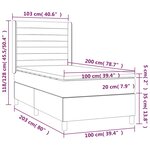 vidaXL Sommier à lattes de lit avec matelas Gris foncé 100x200 cm
