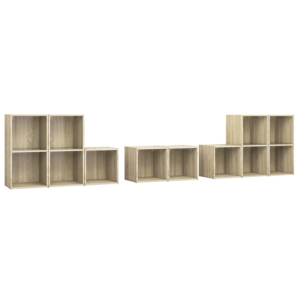 vidaXL Ensemble de meubles TV 8 Pièces Chêne sonoma Bois d'ingénierie