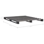 vidaXL Cadre de lit de palette sans matelas gris 160x200cm bois massif