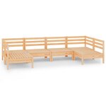 Salon de jardin meuble d'extérieur ensemble de mobilier 6 pièces bois de pin massif 02_0016996