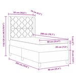 Lit avec sommier et matelas LED vidaXL Noir 90x200 cm Tissu