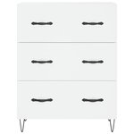 vidaXL Buffet haut Blanc 69 5x34x180 cm Bois d'ingénierie