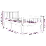 vidaXL Cadre de lit sans matelas bois massif