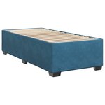 vidaXL Sommier à lattes de lit avec matelas bleu 80x200 cm velours