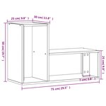 vidaXL Meubles TV 2 Pièces chêne sonoma 75x30x50 cm bois d'ingénierie