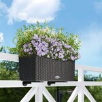 LECHUZA Supports pour jardinière de balcon Noir 19033