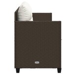 vidaXL Chaise longue avec coussins marron résine tressée