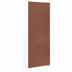 vidaXL Vitrine en verre ALTA blanc 77x35x186 5 cm bois de pin massif