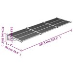 vidaXL Auvent de porte Noir et transparent 297 5x90 cm Polycarbonate