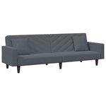vidaXL Ensemble de canapés 2 Pièces avec coussins gris foncé velours