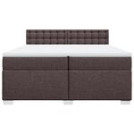 vidaXL Sommier à lattes de lit avec matelas Marron foncé 200x200 cm