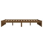 vidaXL Cadre de lit sans matelas marron miel bois massif 140x190 cm