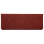 vidaXL Tapis d'escalier autocollants 15 Pièces 65x24 5x3 5 cm Rouge