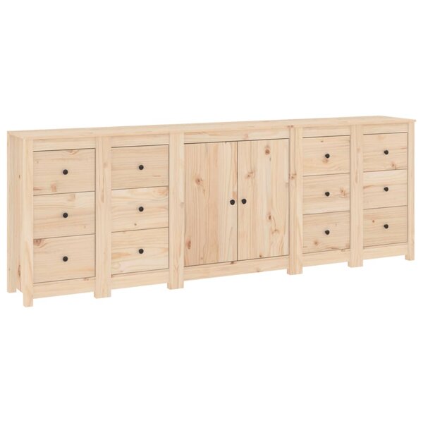 vidaXL Buffet 230x35x80 cm Bois massif de pin