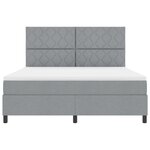 vidaXL Lit avec Sommier et Matelas Gris Clair Super King Tissu