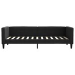 vidaXL Lit de jour avec gigogne et tiroirs noir 80x200 cm tissu