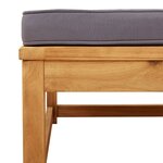 vidaXL Repose-pied de jardin avec coussins bois massif d'acacia