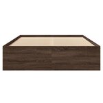 vidaXL Cadre de lit chêne marron 135x190 cm bois d'ingénierie