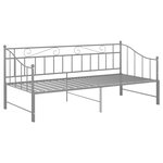 vidaXL Cadre de canapé-lit extensible Gris Métal 90x200 cm