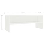 vidaXL Meuble TV Blanc 100x40x40 cm Bois d’ingénierie