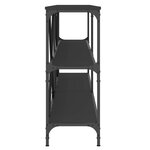 vidaXL Table console noir 200x30x75 cm bois d'ingénierie et fer