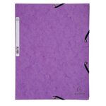 Lot De 3 Chemises À Élastiques 3 Rabats Carte Lustrée 400g/m2 - A4 - Candy - X 17 - Exacompta