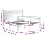 vidaXL Cadre de lit sans matelas blanc 120x200 cm bois massif