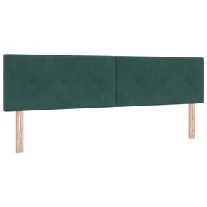 tête de lit LED vidaXL capitonnée boutons vert foncé 90 cm en velours
