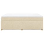 vidaXL Sommier à lattes de lit avec matelas Crème 140x200 cm Tissu