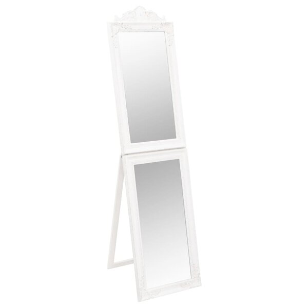 vidaXL Miroir sur pied Blanc 45x180 cm