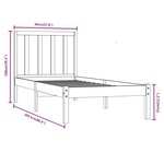 vidaXL Cadre de lit Bois de pin massif 90x200 cm