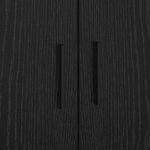 vidaXL Cadre de lit de rangement Noir Chêne 100x200 cm