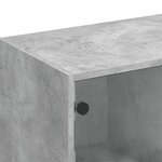 vidaXL Bibliothèque avec portes gris béton 136x37x109 cm