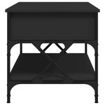 vidaXL Table basse noir 100x50x50 cm bois d'ingénierie et métal