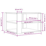 vidaXL Table basse chêne sonoma 59 5x59 5x40 cm bois d'ingénierie