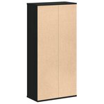 vidaXL Bibliothèque noir 50x25x105 cm bois d'ingénierie