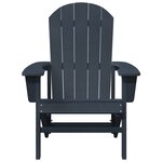 vidaXL Chaise Adirondack bleu marine 74x82x91 cm HDPE