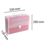 Trieur Valisette Avec Poignée 24 Compartiments Crystal - A4 - Cristal - X 4 - Exacompta