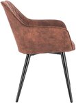 Chaises de salle à manger avec accoudoirs marron 19_0000310