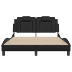 vidaXL Cadre de lit sans matelas noir 140x190 cm similicuir